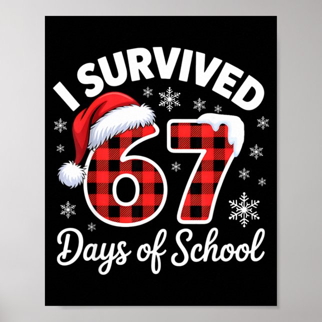 Poster Meme Engraçado Seis Sete Natal Sobrevivi 67 Dias (Frente)