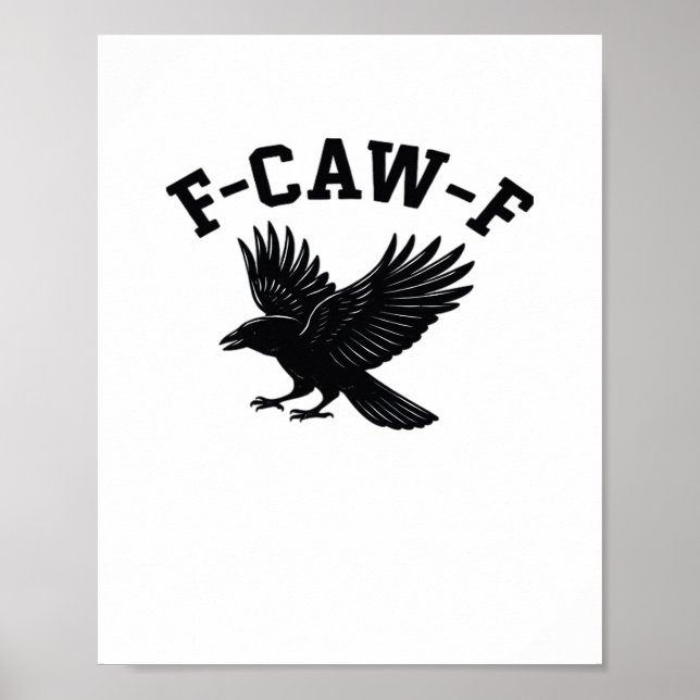 Poster Meme F-Caw-F Divertido Tendência (Frente)