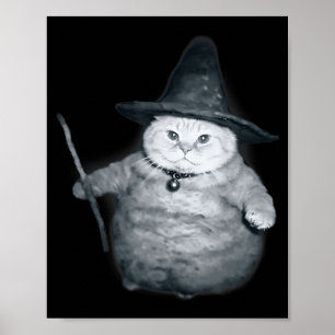 Poster Meme Gatinho Mago Gatinha Bruxa Chonk Meme Gato Es