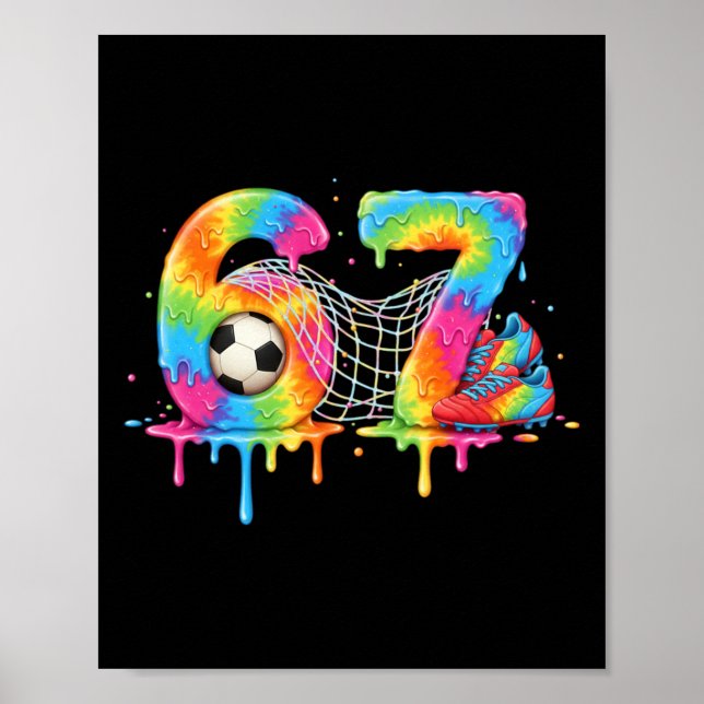 Poster Meme Infantil 67 Seis 6 Sete 7 Sorvete Pingando Fu (Frente)