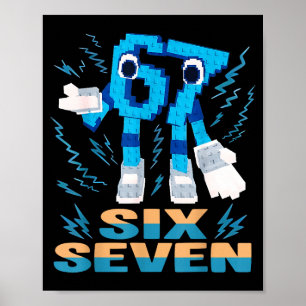Poster Meme Infantil 67 Seis Sete 6 7 Brainrot Italiano
