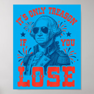 Poster Meme Patriótico Engraçado do George Washington 4 d