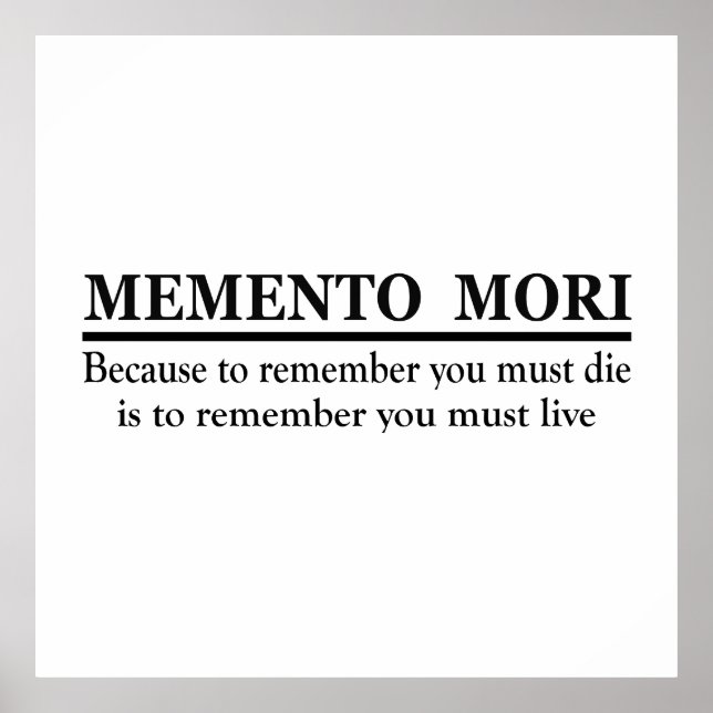 Poster Memento mori (Frente)