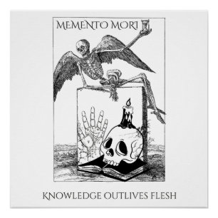 Póster memento mori dark academia