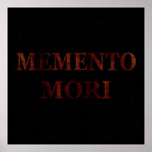 Poster memento mori, frase em latim (Frente)