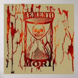 Poster memento mori, frase latina