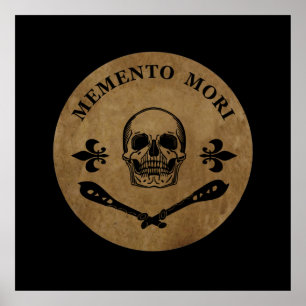 Poster memento mori, frase latina