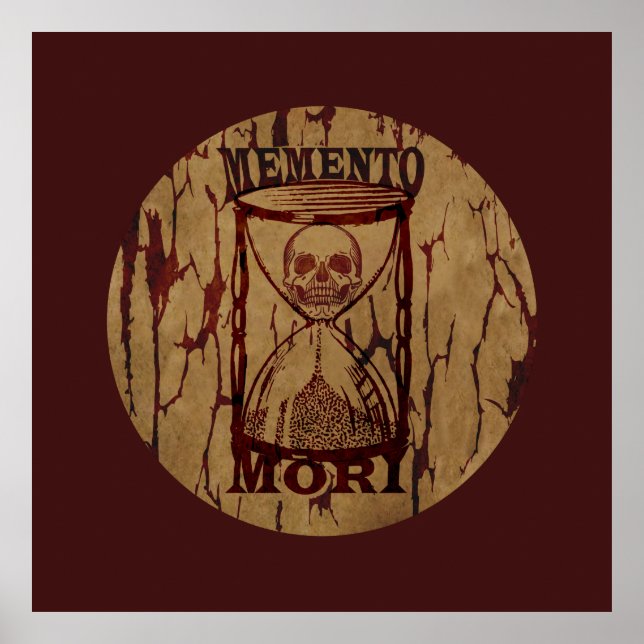 Poster memento mori hourglass (Frente)