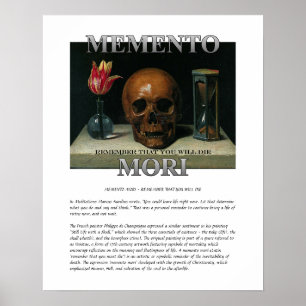 Poster Memento Mori - Lembre-se que você vai morrer Poste