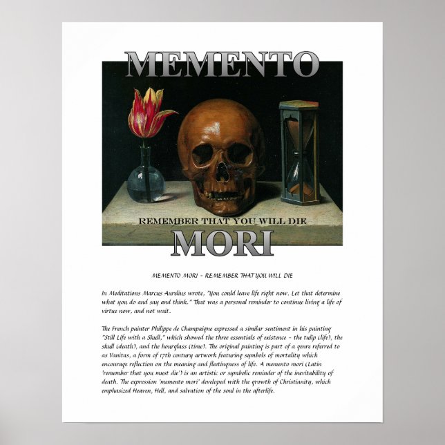 Poster Memento Mori - Lembre-se que você vai morrer Poste (Frente)