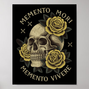 Poster Memento Mori Memento Vivere - Filosofia &amp; Lat