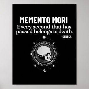 Poster Memento Mori Seneca Stoicismo Filosofia Estática