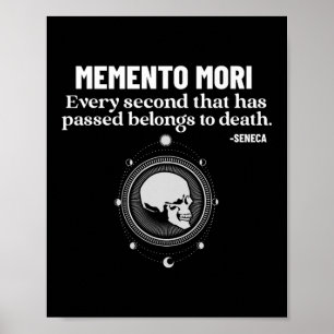 Poster Memento Mori Seneca Stoicismo Filosofia Estática