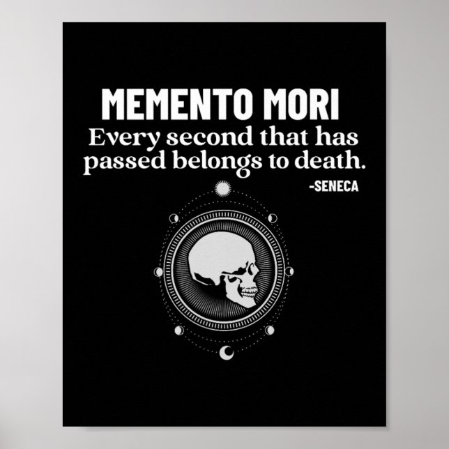 Poster Memento Mori Seneca Stoicismo Filosofia Estática (Frente)