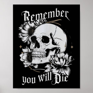 Poster Memento Mori Skull Filosofia Estática Homens Mulhe
