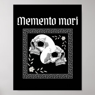 Poster Memento Mori Skull Filosofia Estática Homens Mulhe