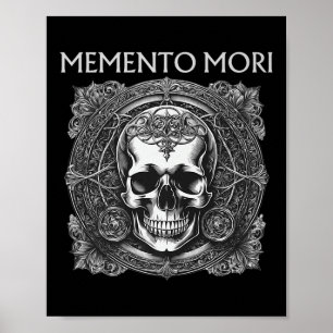 Poster Memento Mori Skull Filosofia Estática Homens Mulhe