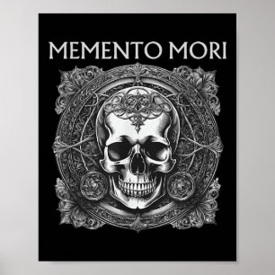 Poster Memento Mori Skull Filosofia Estática Homens Mulhe