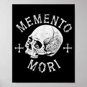 Poster Memento Mori Stoic Lembra Da Morte Ossos Do Crânio