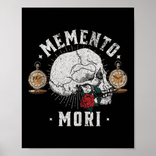 Poster Memento Mori Vintage - Crânio - Tanque de Filosofi