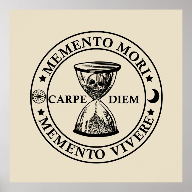 Poster memento mori vivere (Frente)