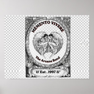 Poster Memento Vivere Arte de Anjo Vintage Bond