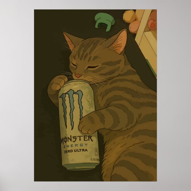 Poster Memes de gato sonolento (Frente)