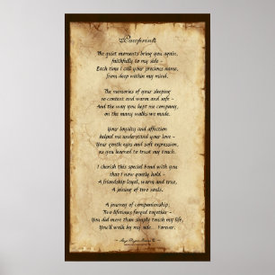 Poster memorável da poesia do animal de estimaç
