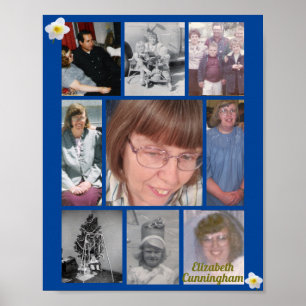 Poster Memória 9 Fotográfica White Daffodil Loving Memori