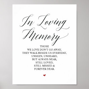 Poster Memória Adorável Em Nosso Sinal De Memória Do Cora