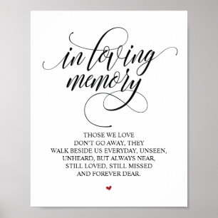 Poster Memória Adorável Em Nosso Sinal De Memória Do Cora