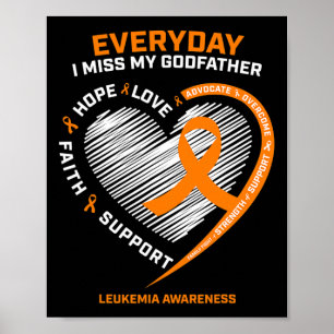 Poster Memória Afetuosa Em Memória Do Padrinho Leucemia