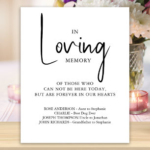Poster Memória de Amor Nomes Personalizados Memorial de C