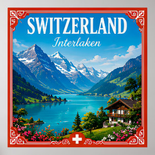 Poster 🏔️ Memória de Férias Alpinas em Interlaken Suíça 