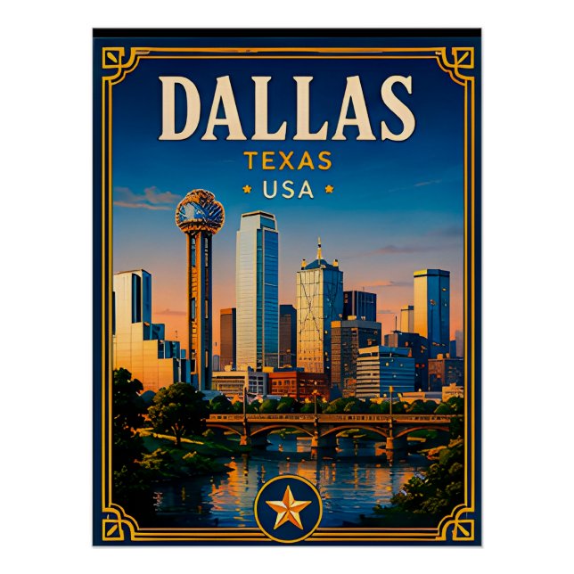 Póster ⭐ Memória de Férias em Dallas Texas (Frente)