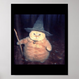 Poster Memória de Gato de Halloween do Assistente _1