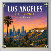 🌴 Memória de Los Angeles Califórnia de Hollywood
