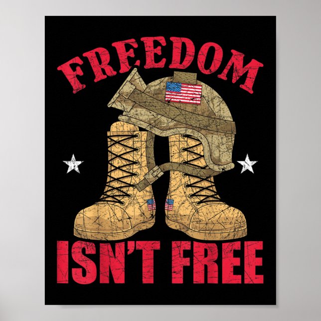 Poster Memória de Sinalizador de Soldado Americano para a (Frente)