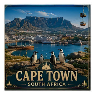 Póster 🧲 Memória de Viagem Cidade do Cabo África do Sul