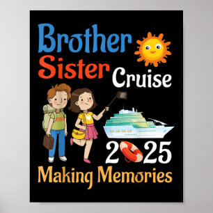 Poster Memória Do Fazer Irmão E Irmã Cruise 2025 Trip