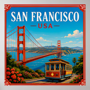 Poster 🌉 Memória do Golden Gate de São Francisco da Visi