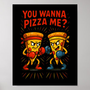 Poster Memória Engraçada Da Pizza - Quer Pizza Me