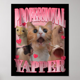 Poster Memória Engraçada de Gato Iapper Profissional