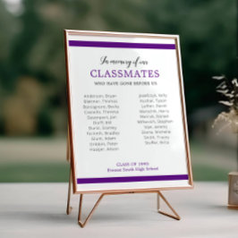 Poster Memória Roxa Do Memorial Da Reunião Dos Nossos Col