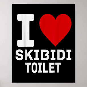 Poster Memória Skibidi Engraçada Eu Adoro Toilet Skibidi 