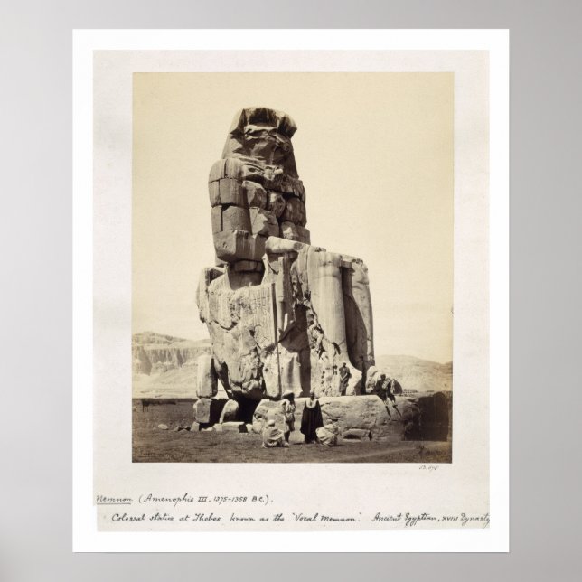 Póster "Memória Vocal", Estátua Colossal de Amenhotep I (Frente)