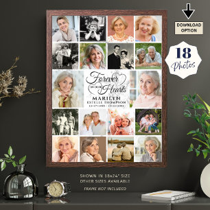 Poster Memorial 18 Colagem de Fotos Para sempre em nossos