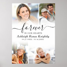 Poster Memorial 4 Fotos Para Sempre em nossos Corações Sc