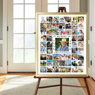 Poster Memorial 55 Colagem de Fotos Em Memória