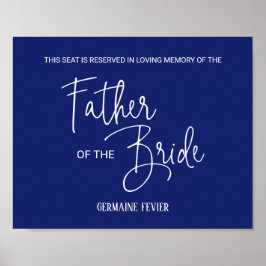 Poster Memorial Assento do Pai da Noiva Casamento